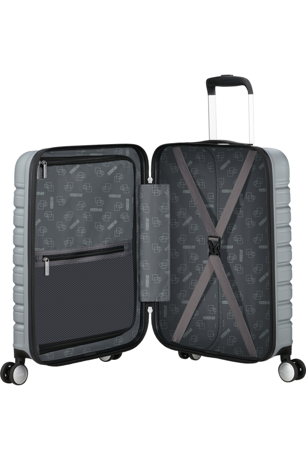 American Tourister Flashline SPIN. 55/20 FRONTLOADER  Sky Silver