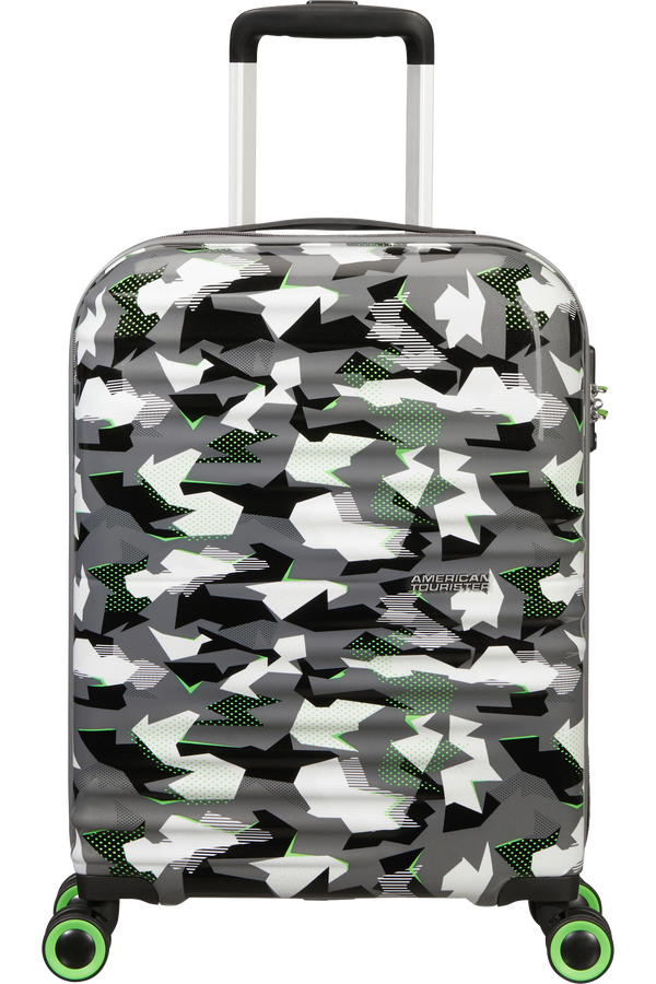 American Tourister Wavetwister Spinner TSA Print 55cm  Camo/Acid Green