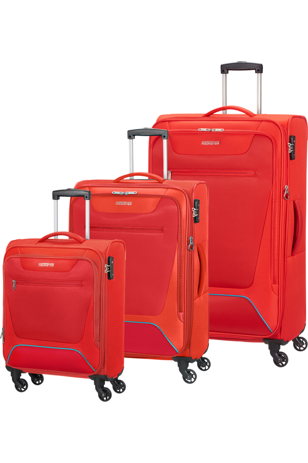 American Tourister Hyperbreez 3 pc Set A  Czerwony
