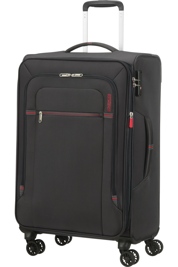 American Tourister Crosstrack Spinner Expandable 67cm  Szary/Czerwony