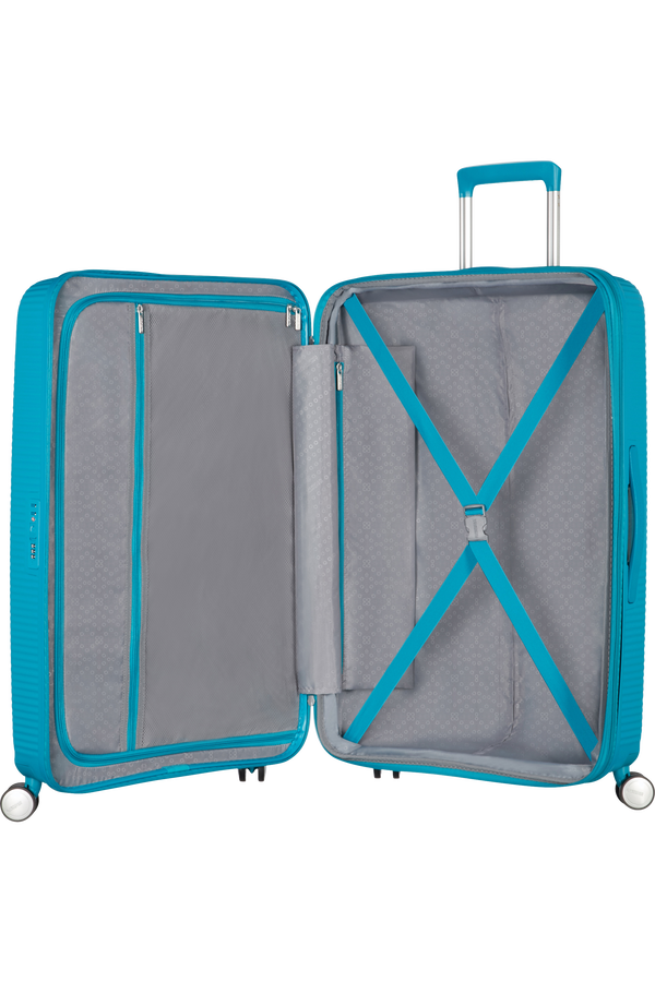 American Tourister Soundbox Spinner poszerzany 77cm Summer Blue