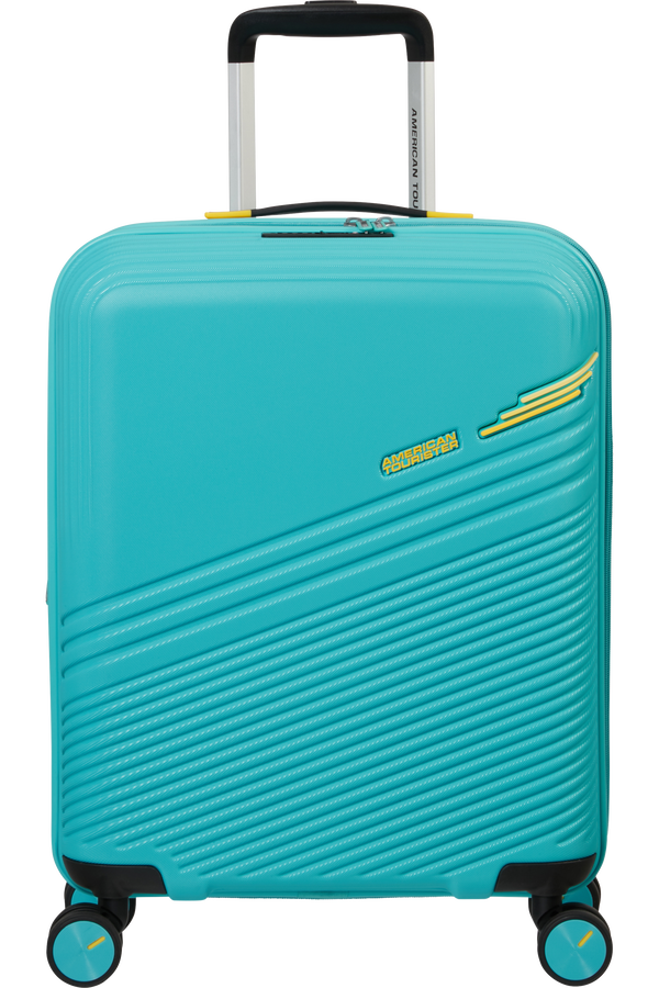 American Tourister Triple Trace Spinner TSA Expandable 55cm Turquoise/Yellow