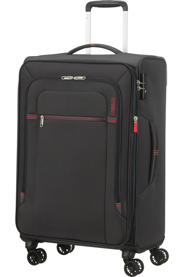 American Tourister Crosstrack Spinner Expandable 67cm  Szary/Czerwony