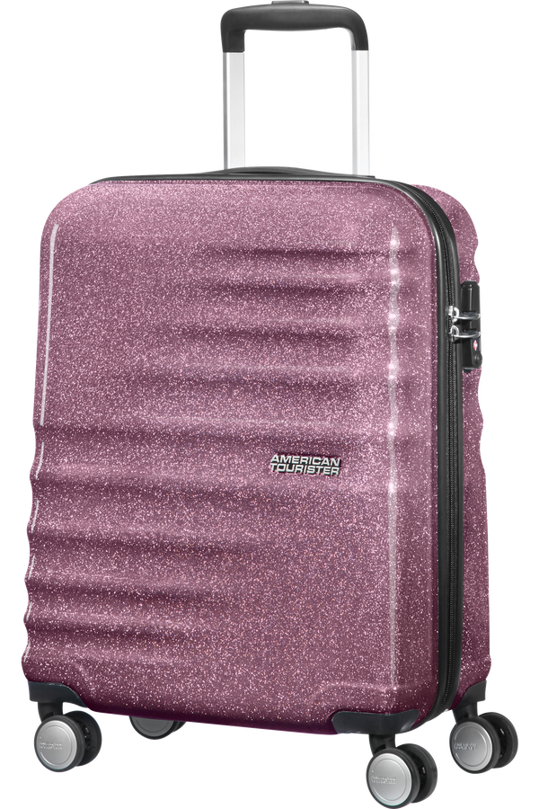 American Tourister Wavebreaker Spinner 55cm  Lilac Sparkle American Tourister Wavebreaker Spinner 55cm  Lilac Sparkle