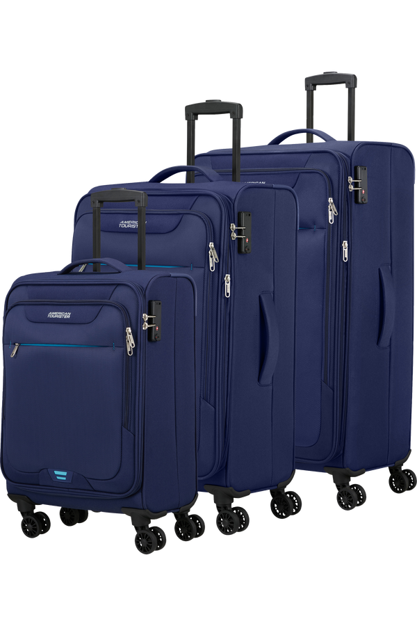 American Tourister Street Roll 3 Pc Set B Navy