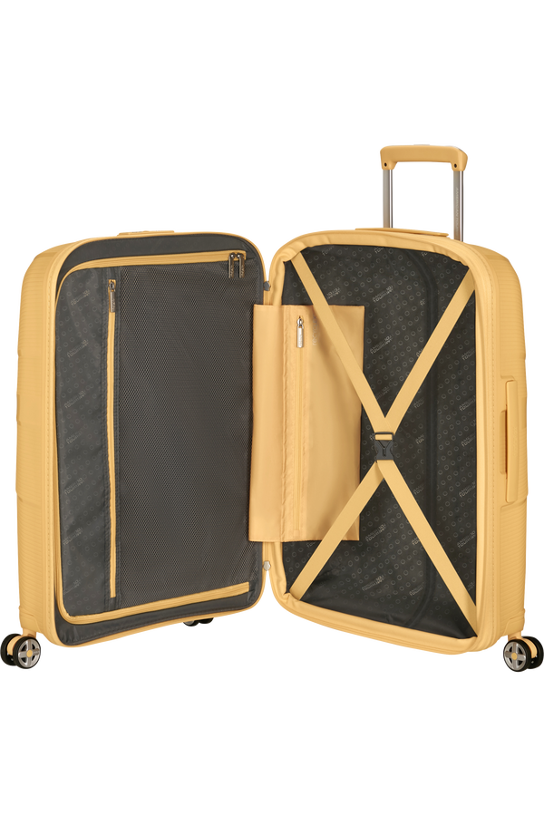 American Tourister StarVibe Spinner Expandable TSA 67cm  Metallic Banana American Tourister StarVibe Spinner Expandable TSA 67cm  Metallic Banana