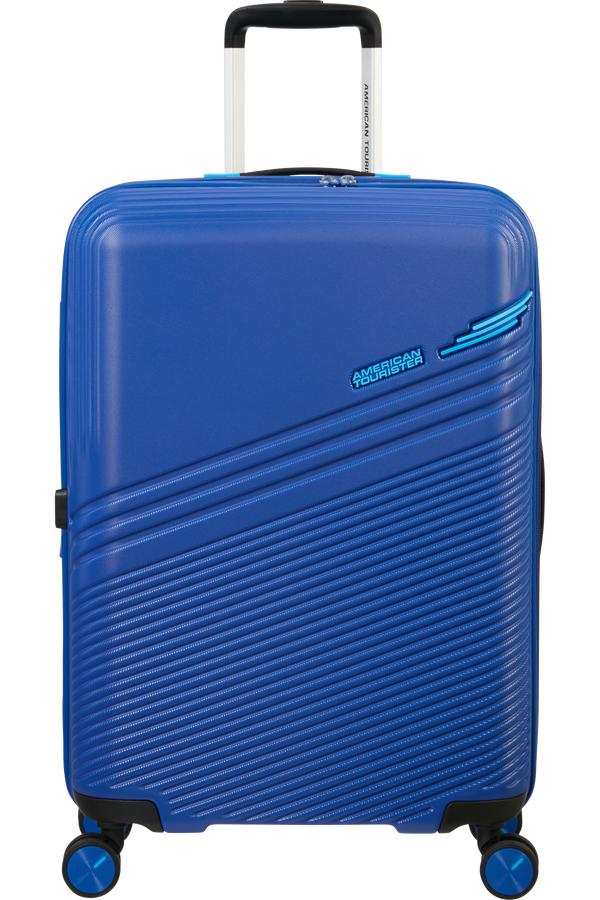 American Tourister Triple Trace Spinner TSA Expandable 67cm  Granatowy/Niebieski