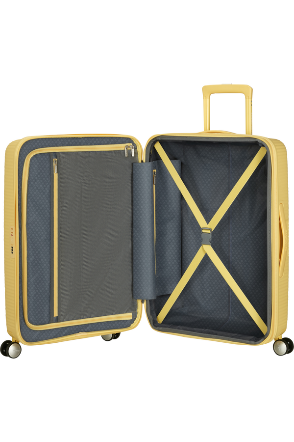 American Tourister SoundBox Spinner TSA Expandable 67cm  Pastel Yellow American Tourister SoundBox Spinner TSA Expandable 67cm  Pastel Yellow