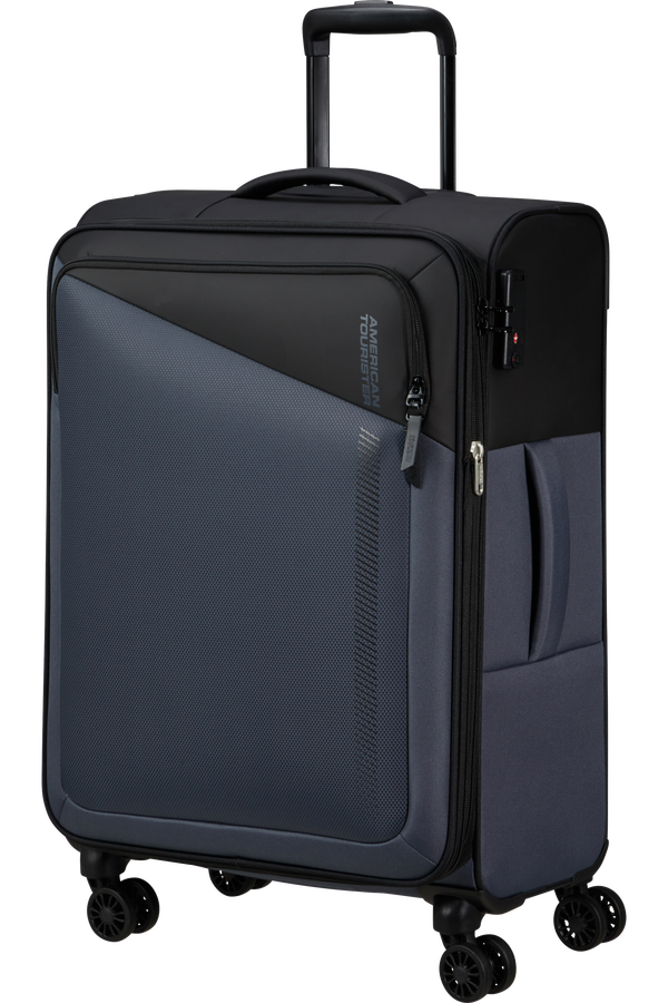 American Tourister Daring Dash Spinner Expandable TSA M  Czarny/Szary American Tourister Daring Dash Spinner Expandable TSA M  Czarny/Szary