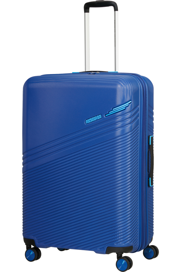 American Tourister Triple Trace Spinner TSA Expandable 76cm  Granatowy/Niebieski