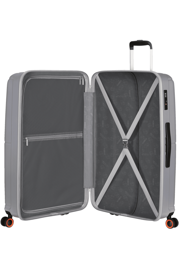 American Tourister Geopop Spinner 77/28 Tsa. 77cm  Metallic Silver