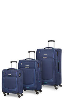 American Tourister Summer Session 3 Pc Set A  Dark Blue/Light Blue