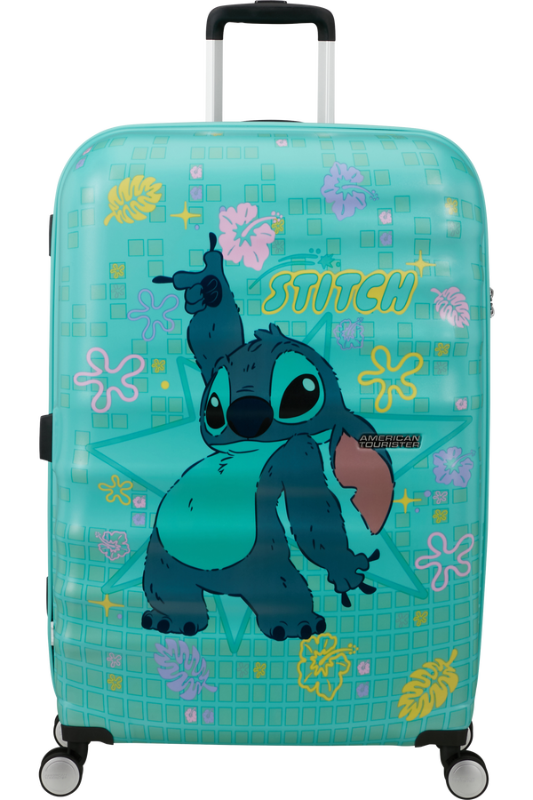 American Tourister Disney Wavebreaker Spinner TSA Disney Fl 77cm Stitch Flower