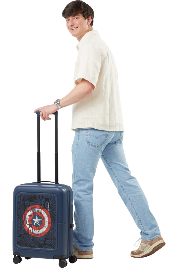 American Tourister Dashpop Disney Spinner Expandable TSA Marvel 55cm  Capt America Shield
