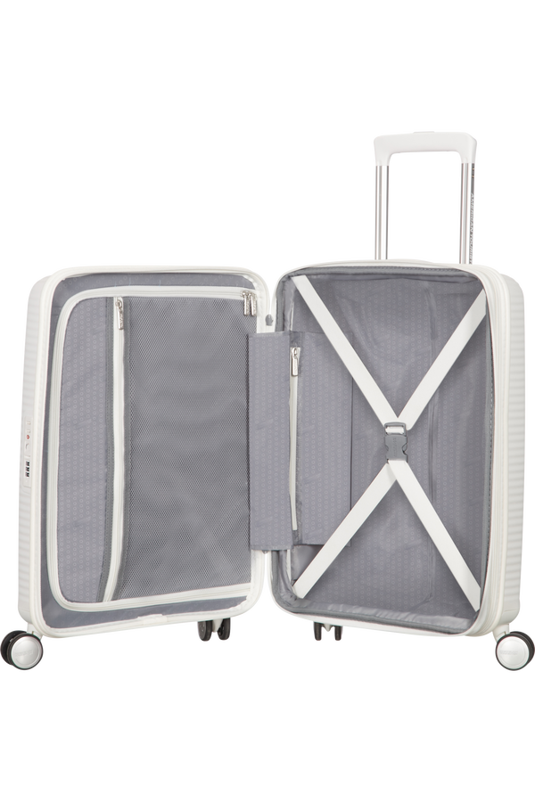 American Tourister Soundbox Spinner poszerzany 55cm Pure White