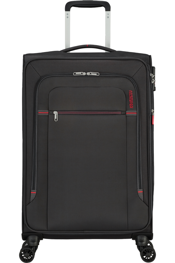 American Tourister Crosstrack Spinner Expandable 67cm  Szary/Czerwony